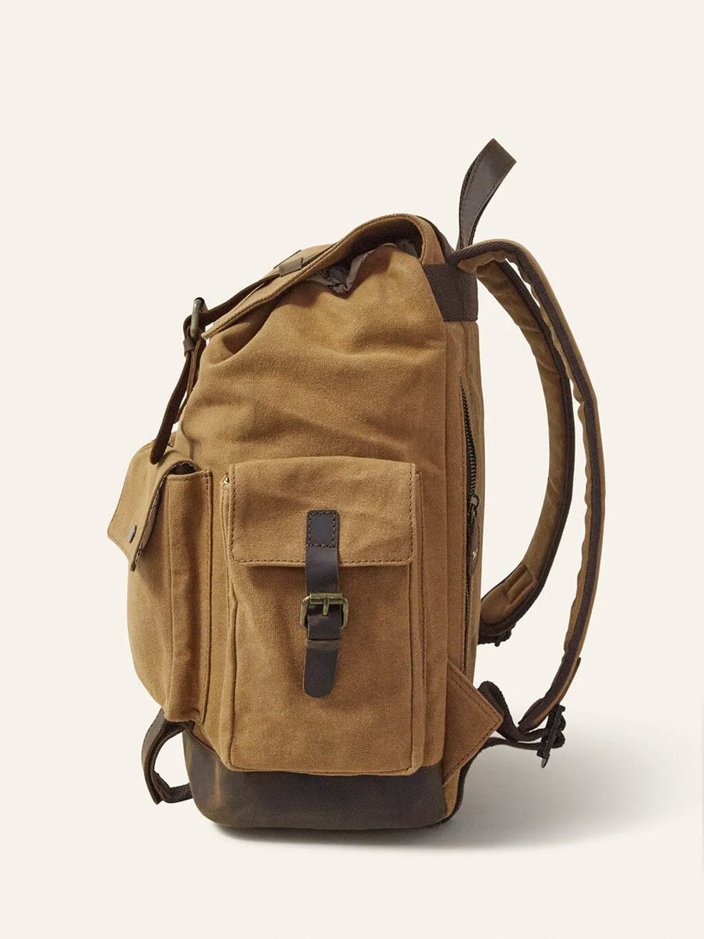 Sand Lombok Waxed Cotton Backpack