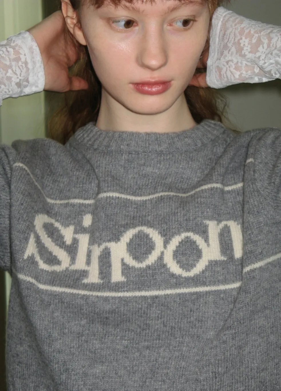 sinoon  |Long Sleeves Logo V-neck & Crew neck