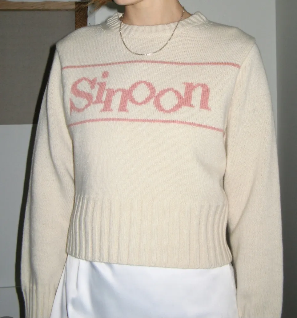 sinoon  |Long Sleeves Logo V-neck & Crew neck