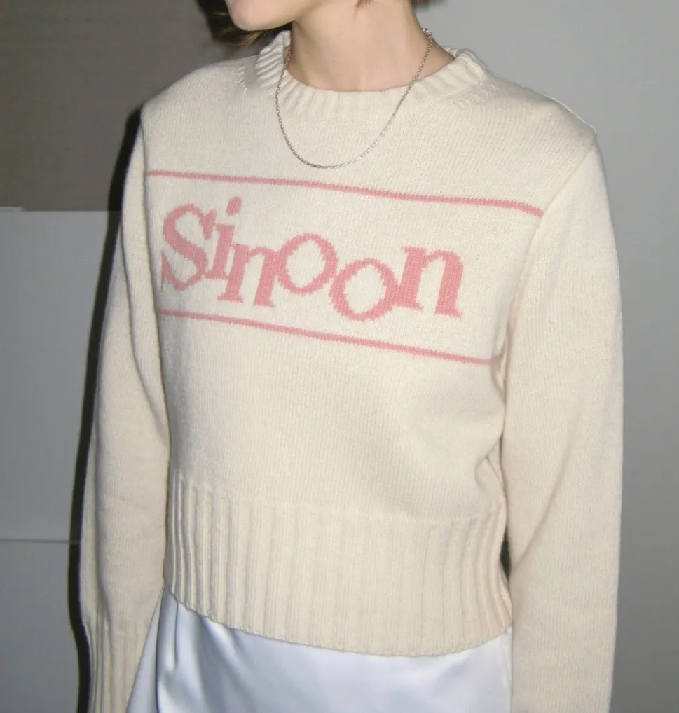 sinoon  |Long Sleeves Logo V-neck & Crew neck