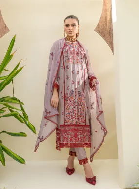 Souz-E-Ulfat By Addee Embroidered Lawn Stitched 3 Piece Suit - AD24SU SM-010 ZAAMIRAH