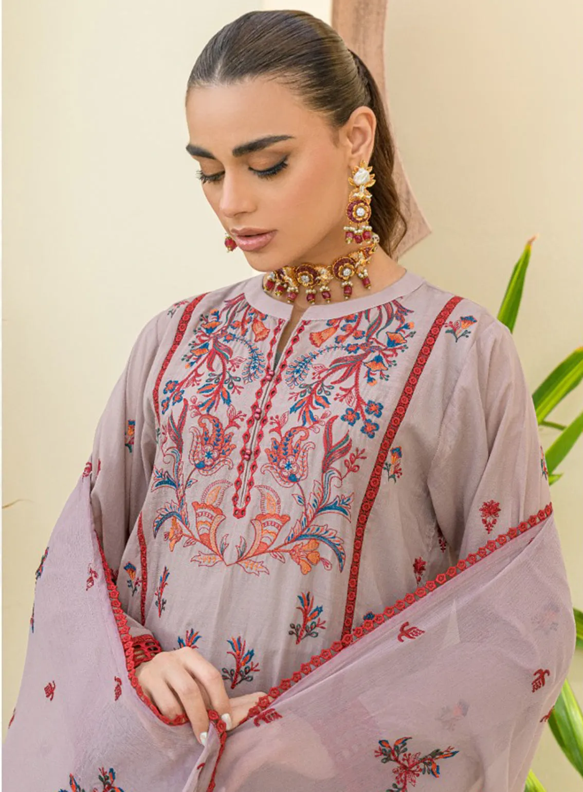 Souz-E-Ulfat By Addee Embroidered Lawn Stitched 3 Piece Suit - AD24SU SM-010 ZAAMIRAH