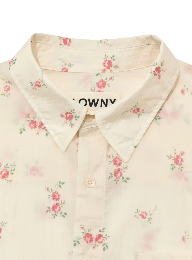 Spooning  |Logo Flower Patterns Casual Style Nylon Long Sleeves