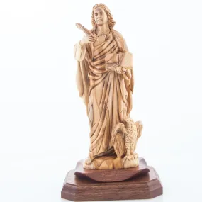 St. John the Evangelist Olive Wood Statue 9.8