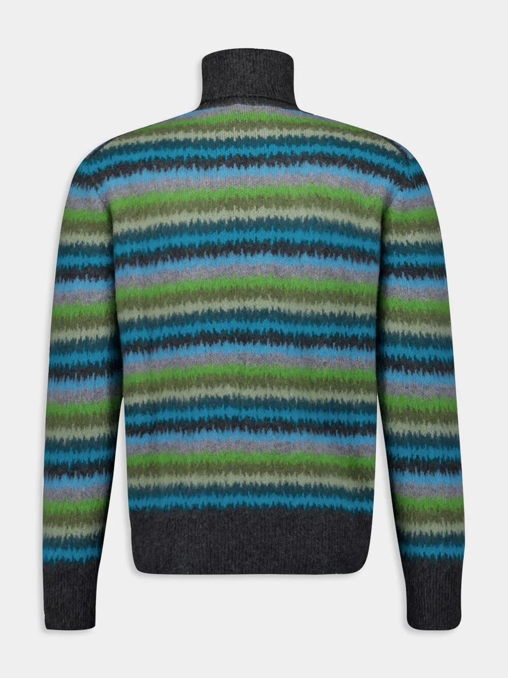 Striped Cashmere Turtleneck Sweater