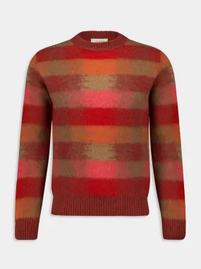 Striped Virgin Wool Crewneck Sweater