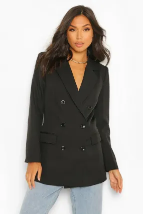 Tailored Long Line Double Breasted Blazer