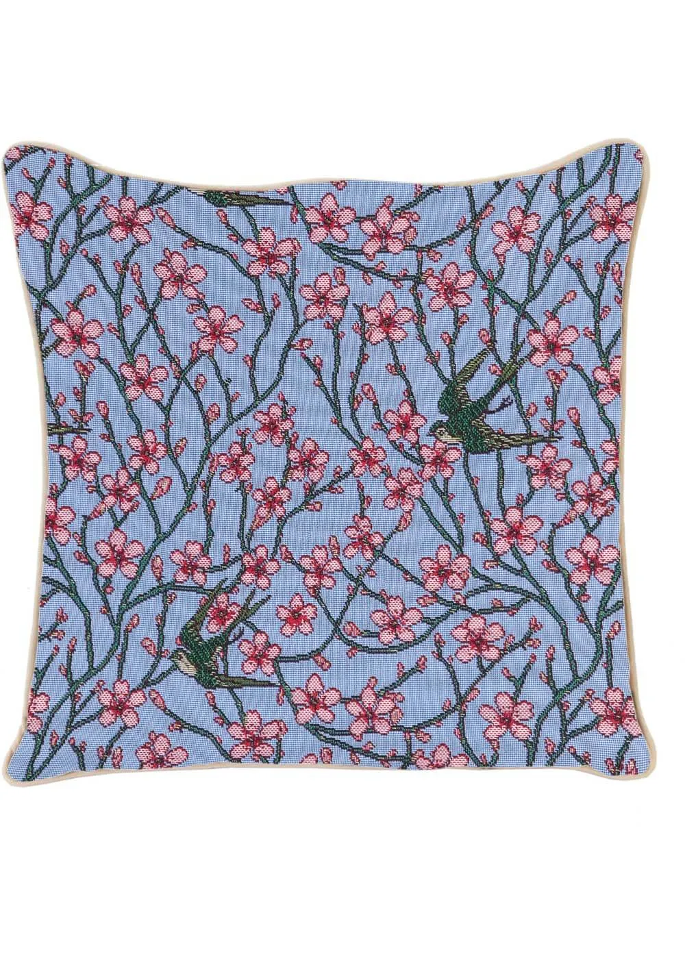 Tapestry Bags Crane Blossom and Swallow Cushion Cover