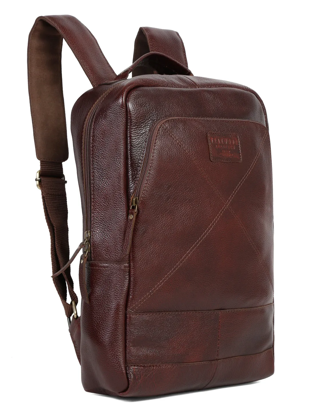 Teakwood Leather Cherry Textured Backpack