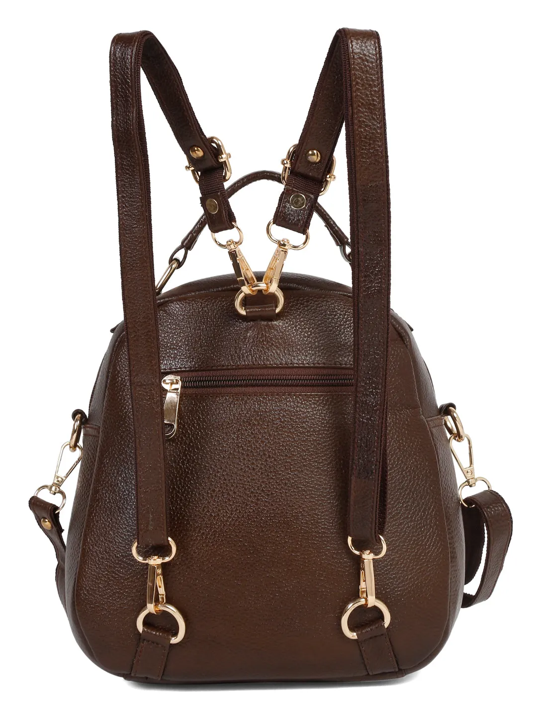 Teakwood Leather Textured Women Backpack