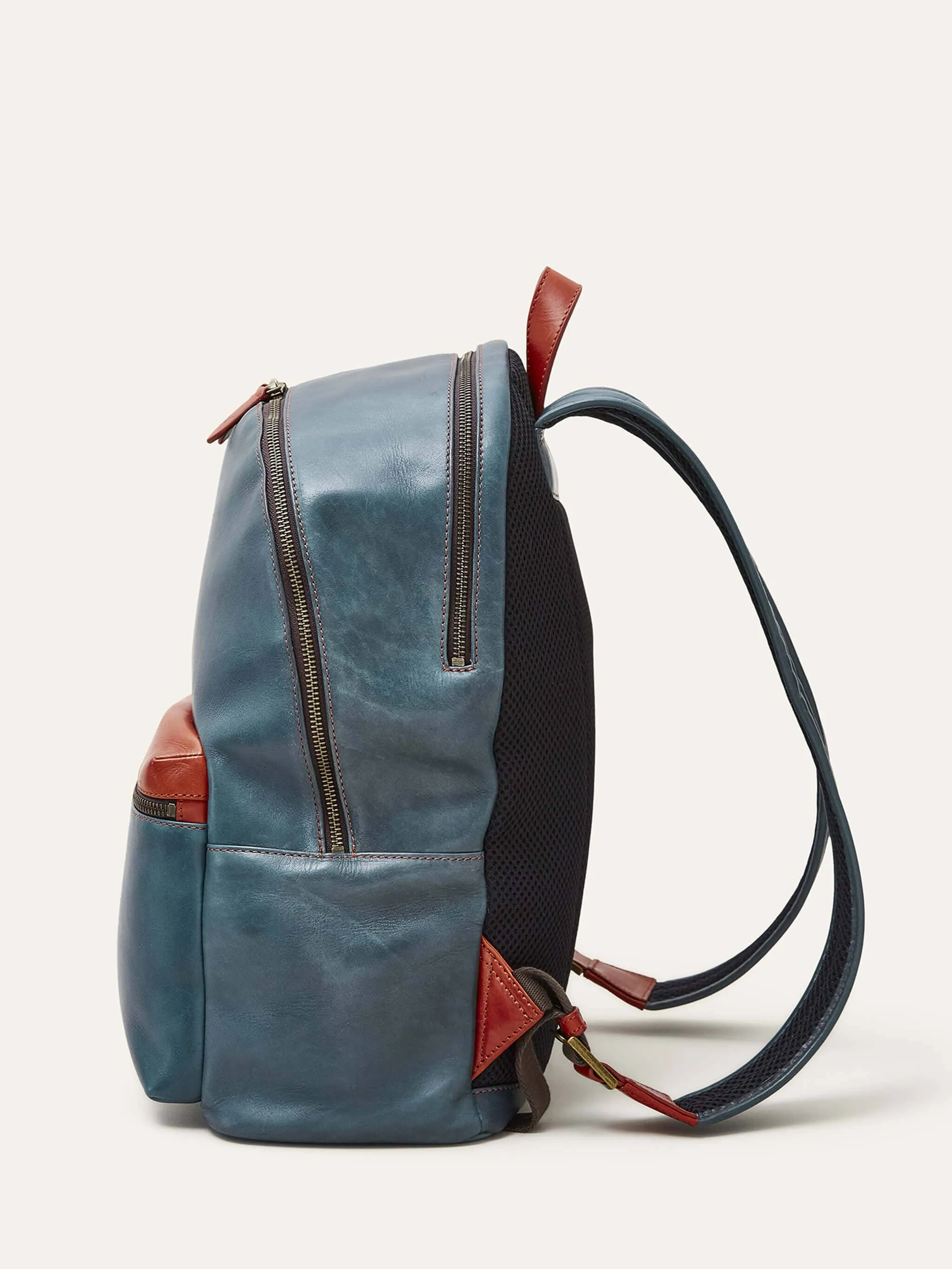 Teal Lucknow Leather Backpack