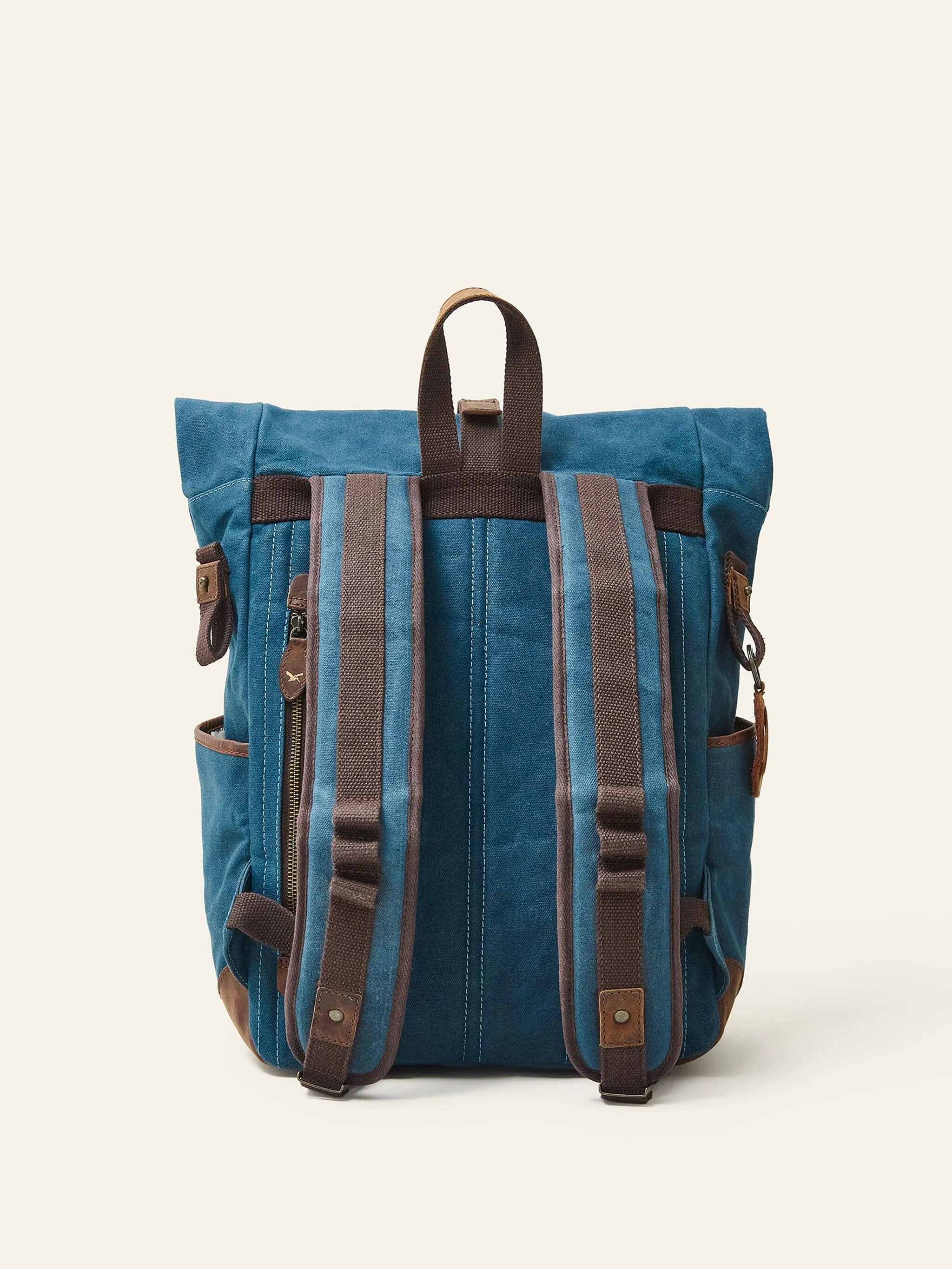 Teal Sri Lanka Waxed Cotton Backpack