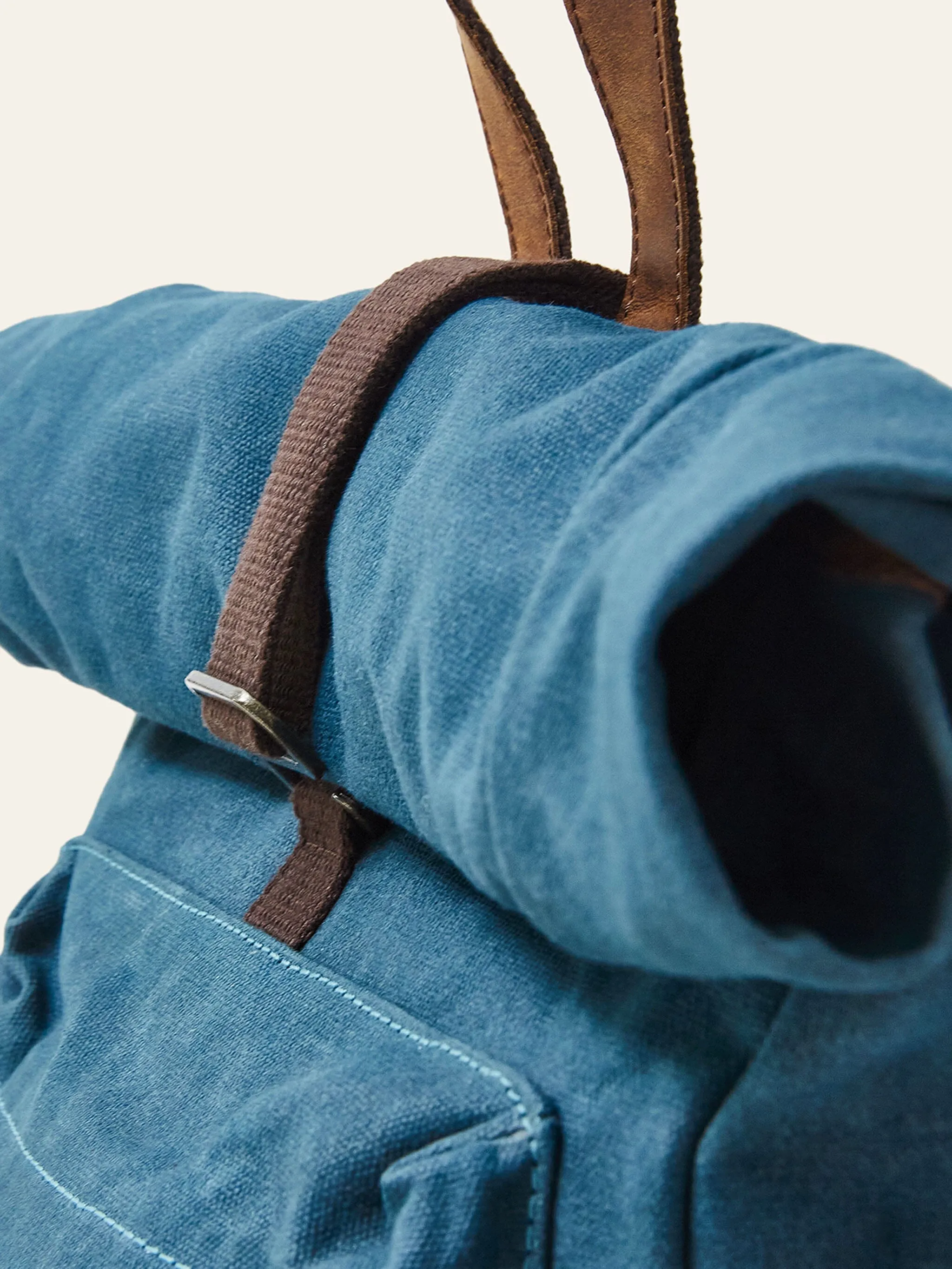 Teal Sri Lanka Waxed Cotton Backpack