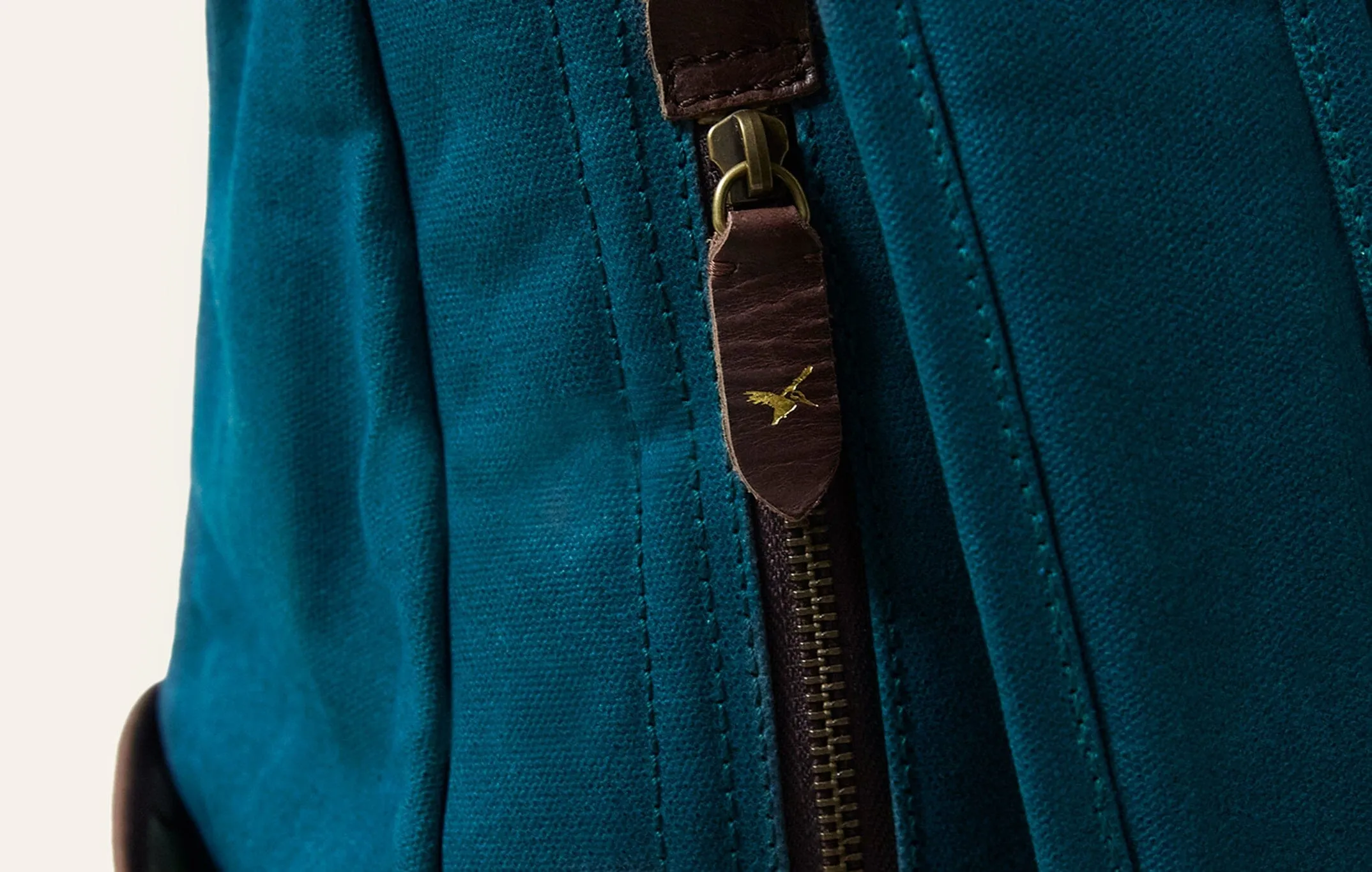 Teal Waxed Cotton Bali Backpack