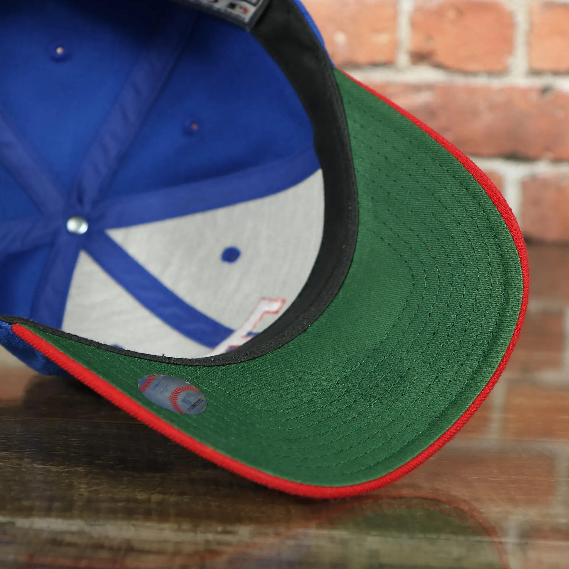 Texas Rangers Cooperstown American Needle Green Bottom Throwback Blue Wool Dad Hat | OSFM