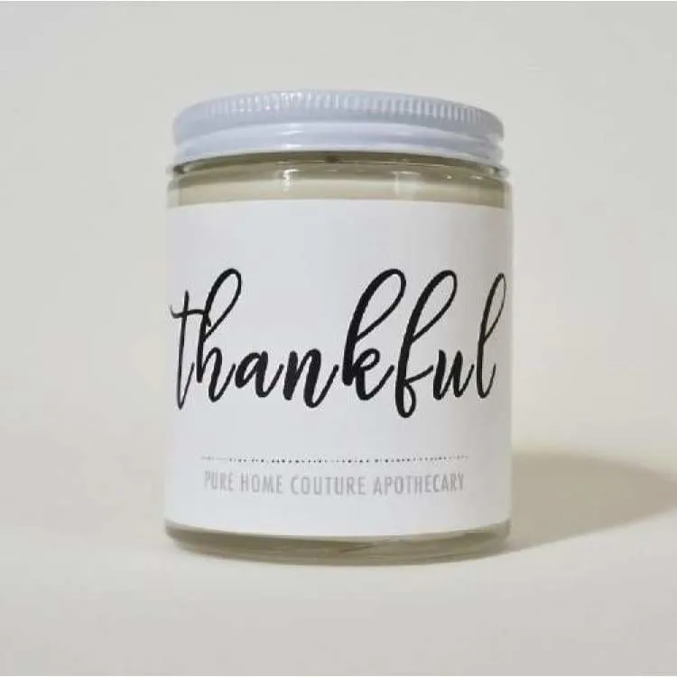 Thankful Vanilla Sentiment Candle