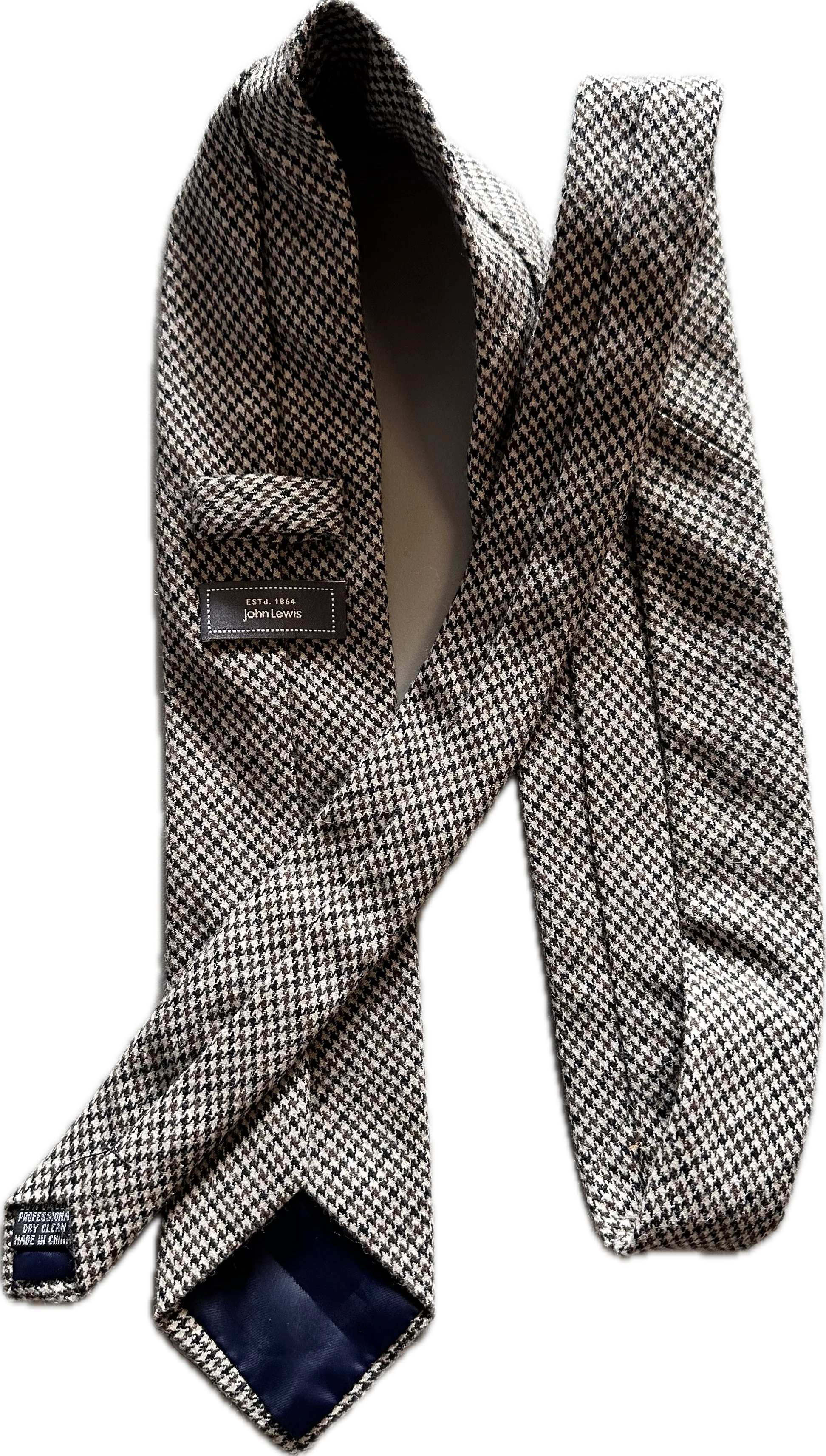 THE GENTLEMEN: Michael’s John Lewis Brown Plaid Knit Skinny Necktie