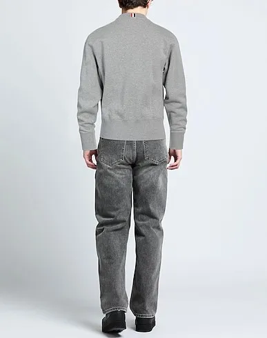 THOM BROWNE  |Crew Neck Long Sleeves Plain Cotton Logo Designers