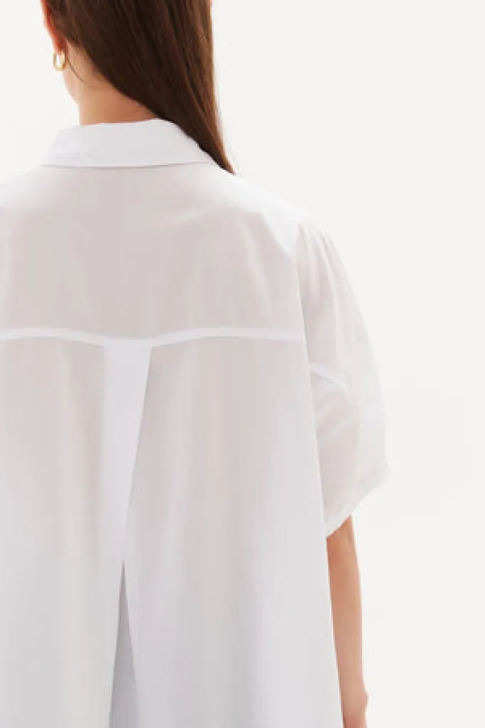 Tirelli - Gathered Cuff Shirt - White