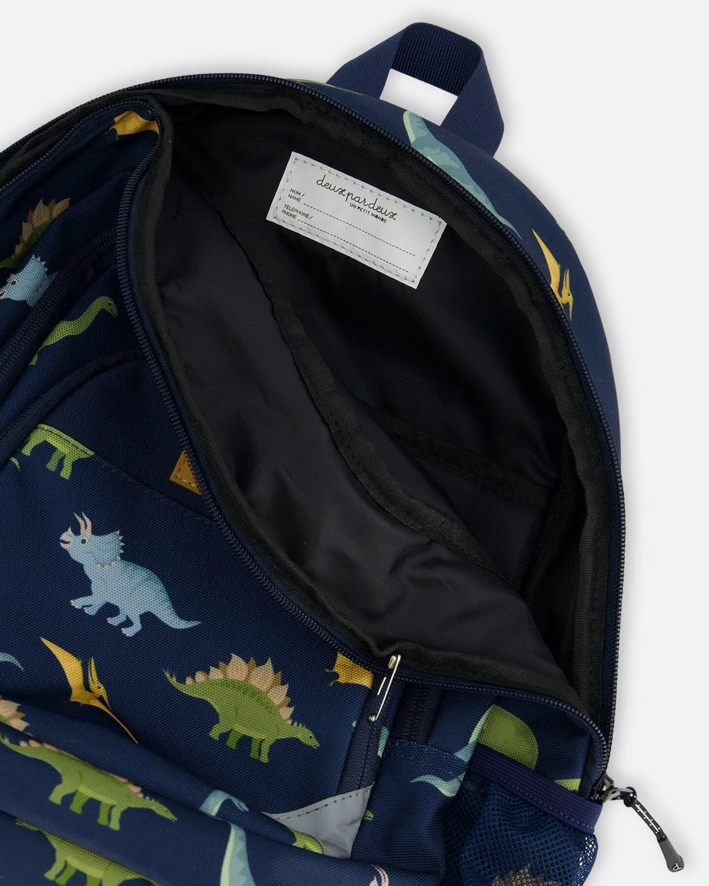 Toddler Backpack Navy Blue Printed Dinosaurs