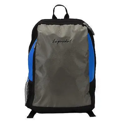 True Grey-Blue Laptop Backpack by President Bags