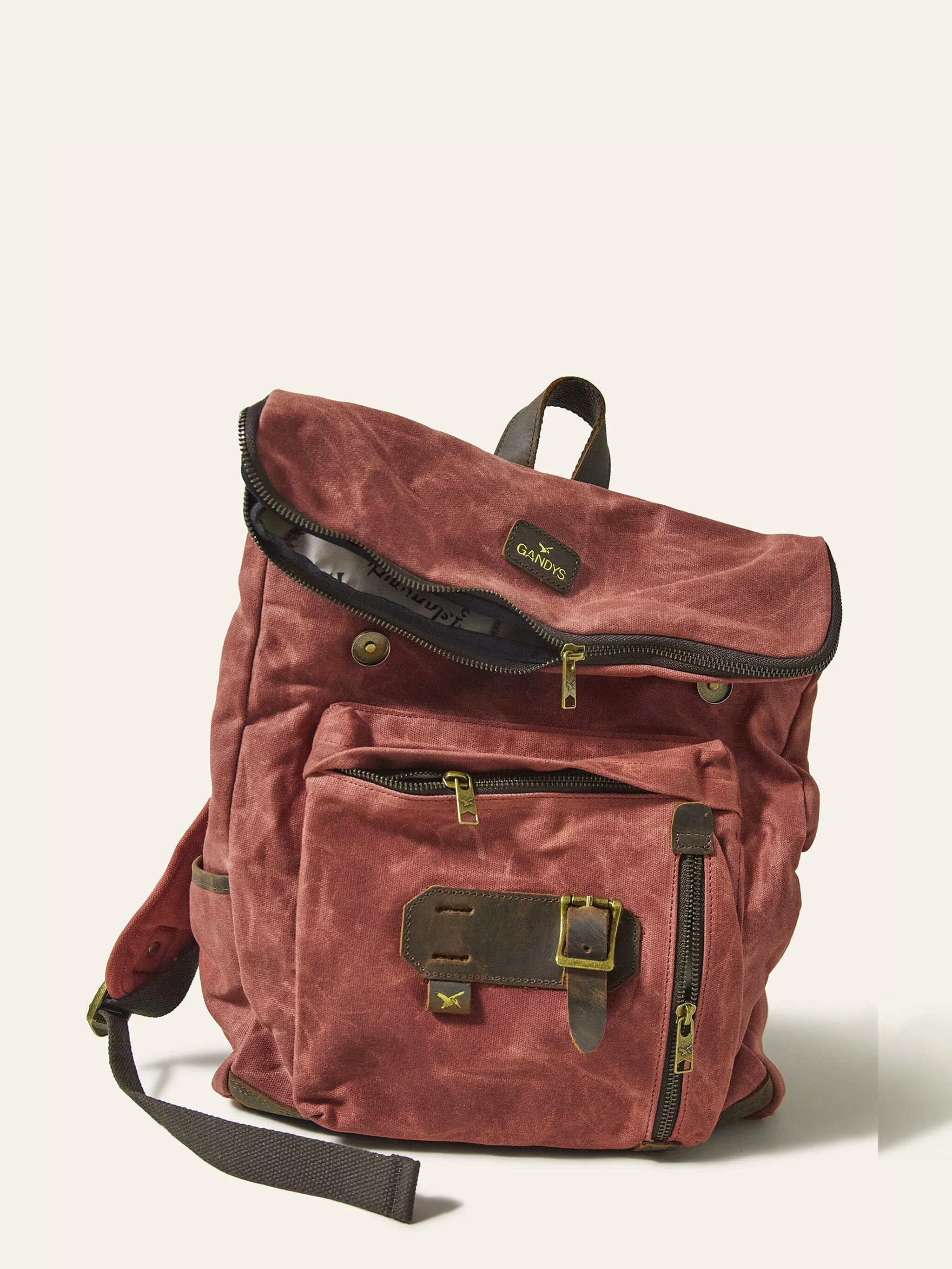 Vintage Red Bali Backpack