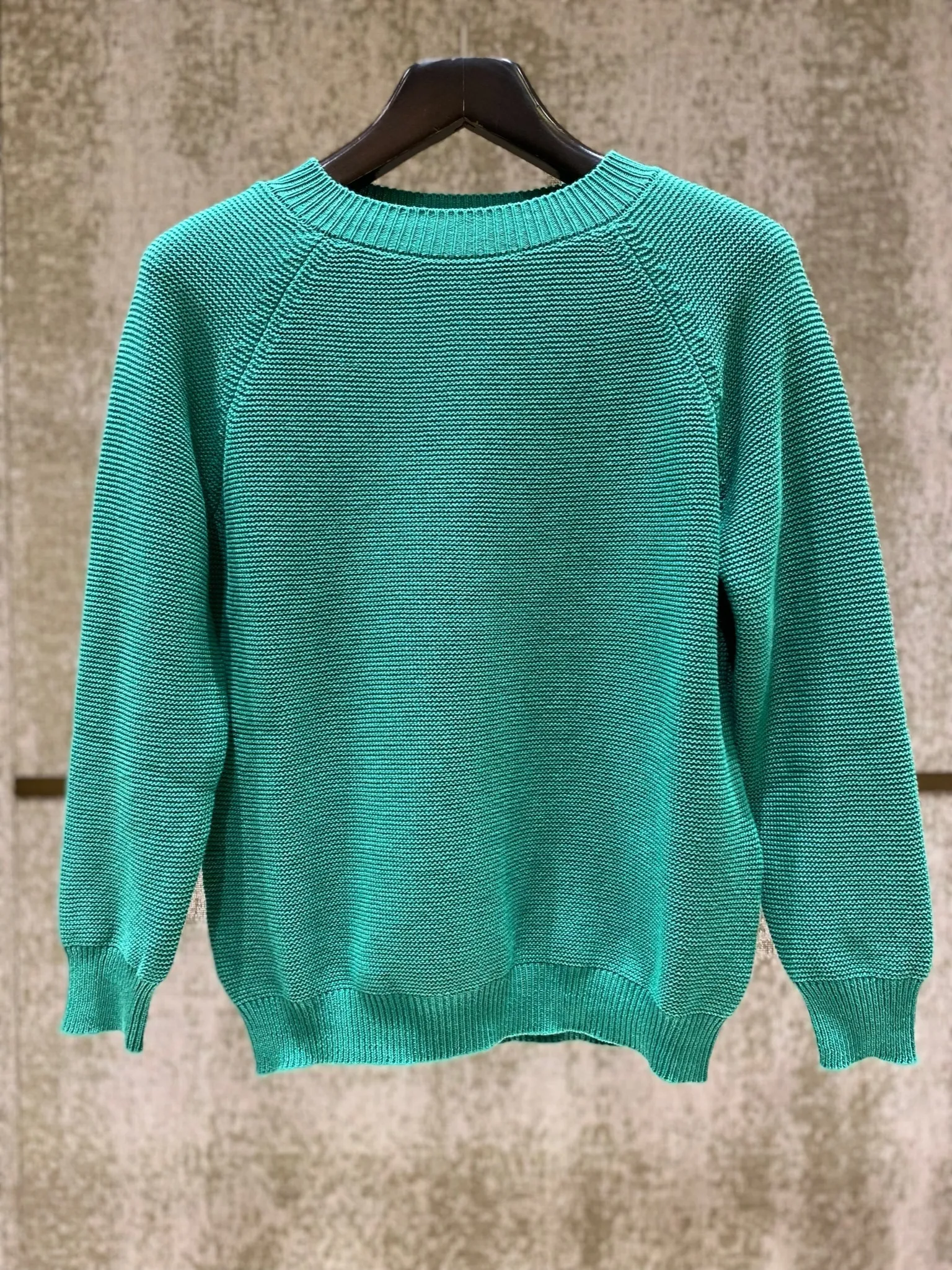 Weekend Max Mara  |Long Sleeves Plain Cotton V-neck & Crew neck