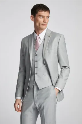 White Lable light grey 3 pice slim fit suit