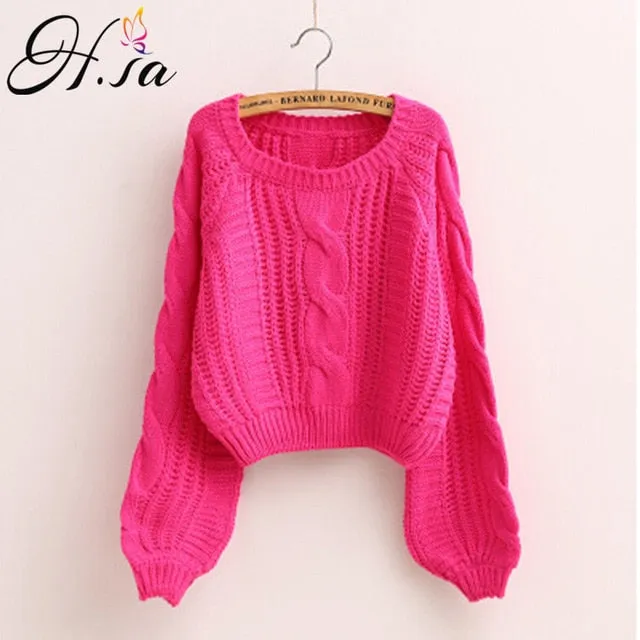 Women Pull Sweaters Chic Short Sweater