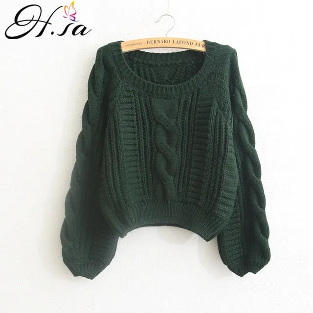 Women Pull Sweaters Chic Short Sweater