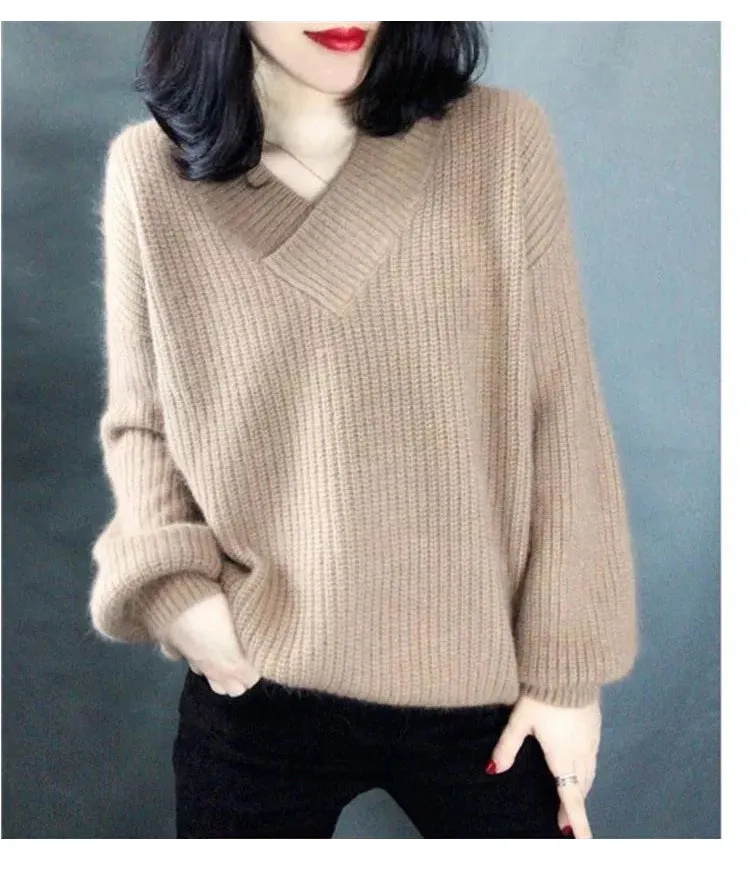 Women Warm Oversized Pullovers Oversized Sweater