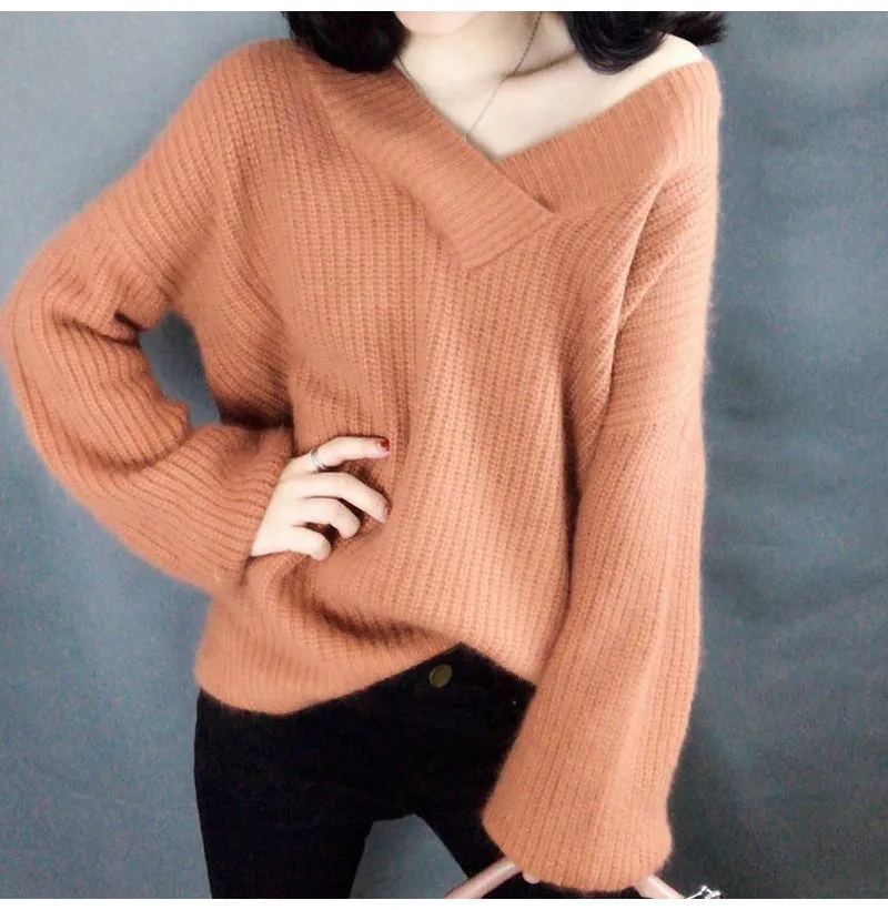 Women Warm Oversized Pullovers Oversized Sweater