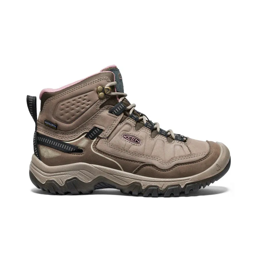 Women's Keen Targhee IV Waterproof Hiking Boot Color: Brindle/Nostalgia Rose (WIDE WIDTH)