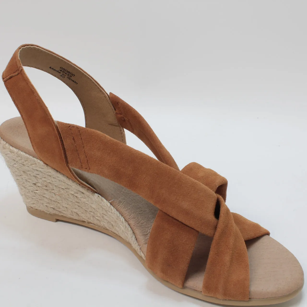 Womens Office Melly Strap Detail Espadrilles Tan Suede Uk Size 7