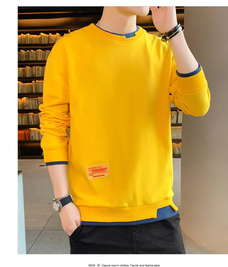 Xituodai Men's Sweatshirt 2022 Spring Harajuku Fashion Crew Neck Pullover Hip Hop Long Sleeve Casual Male Clothing Top Sudadera 