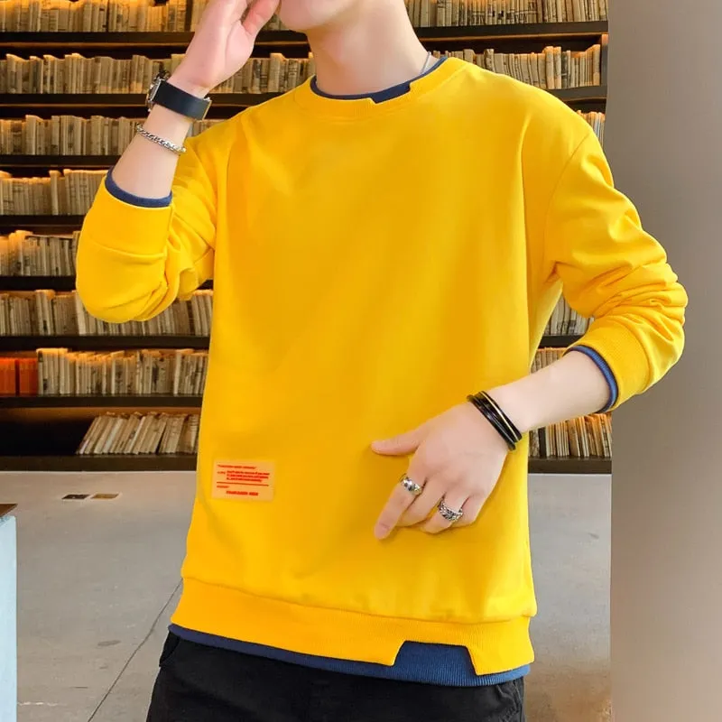 Xituodai Men's Sweatshirt 2022 Spring Harajuku Fashion Crew Neck Pullover Hip Hop Long Sleeve Casual Male Clothing Top Sudadera 