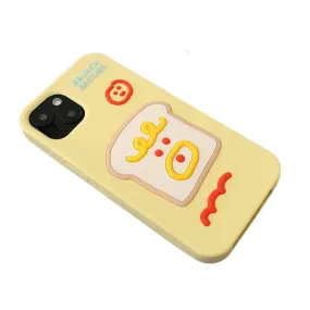 Yellow Toast Cellphone Cases for iPhone 11 13 Series Silicone Smartphone Accessories Cute Brunch Brother