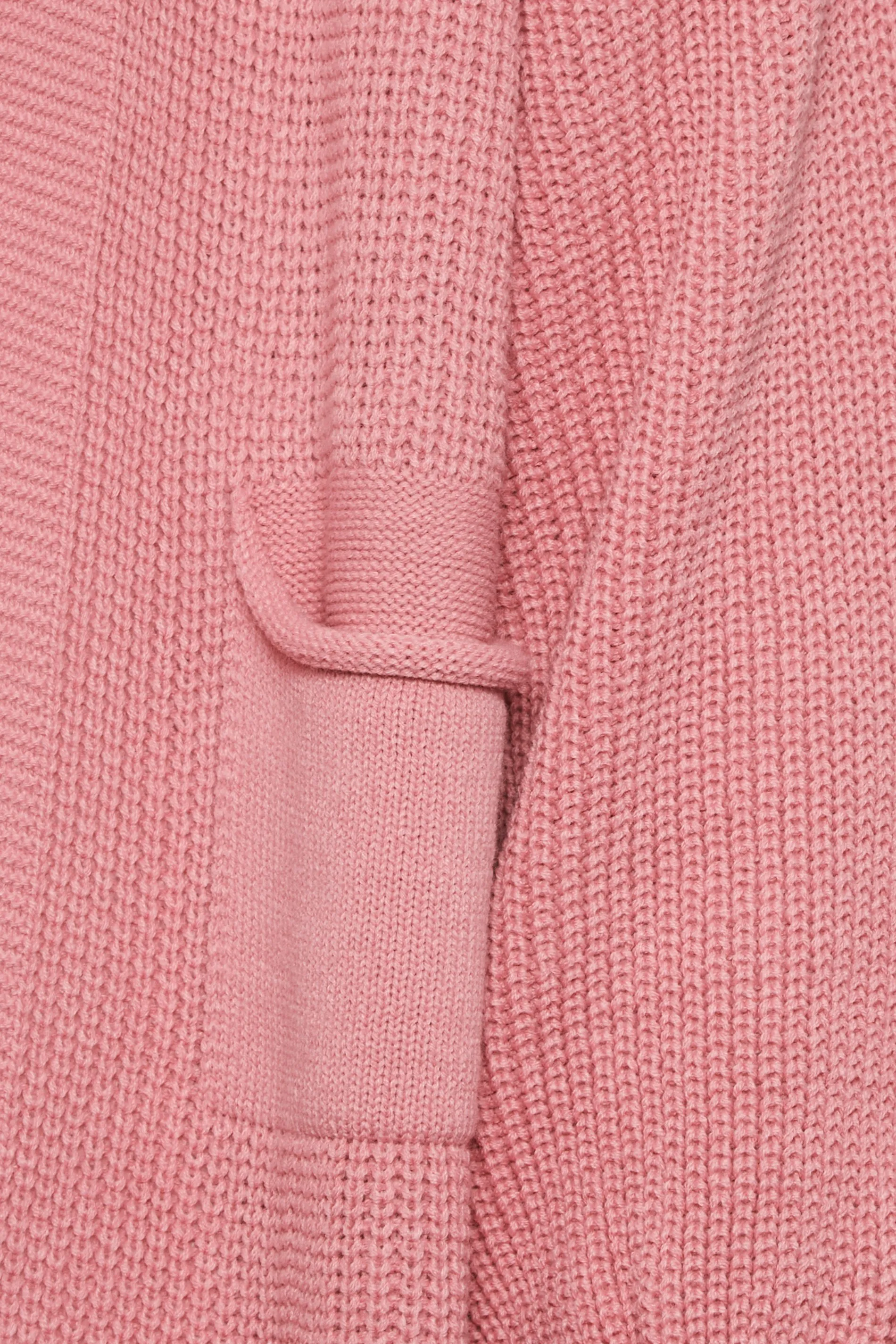 YOURS Curve Pink Longline Pocket Balloon Sleeve Knit Cardigan