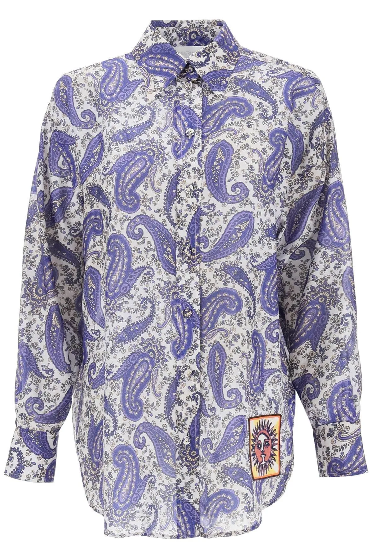 Zimmermann  |Paisley Silk Long Sleeves Oversized Shirts & Blouses